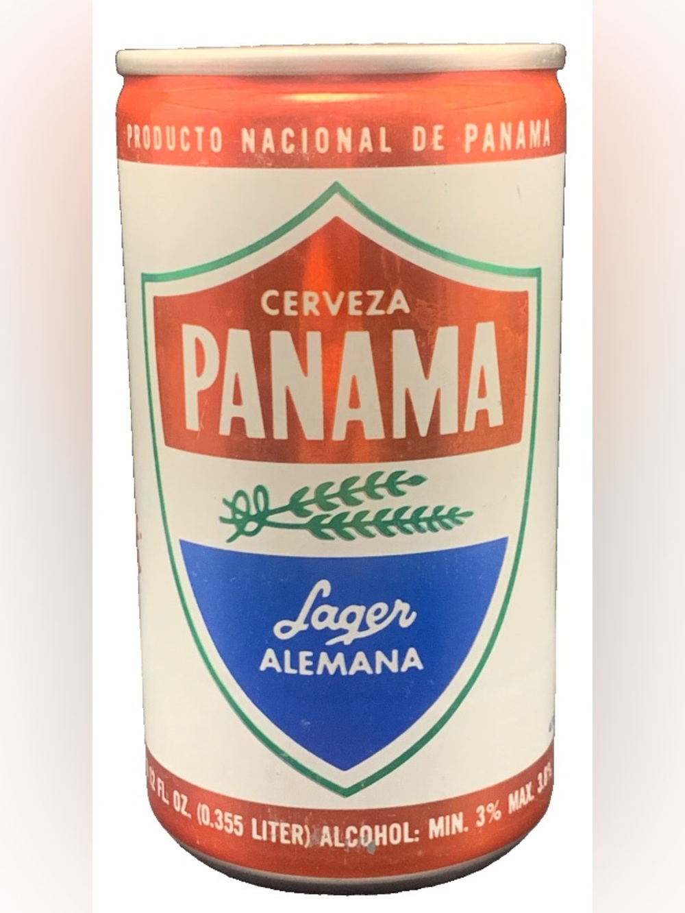 Vintage Beer Can Panama Cerveza Lager Alemana Pull Tab Empty Aluminum Can Panama